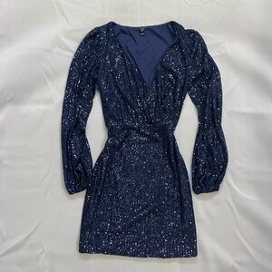 Windsor sequin mini dress with long sleeves